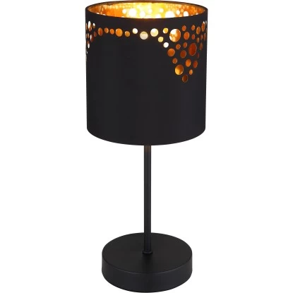 Globo Tischlampe Ingeborg 1-flammig Schwarz Matt 150 X 350 Mm 3 Globo Tischlampe Ingeborg 1-flammig Schwarz Matt 150 X 350 Mm – Bild 3