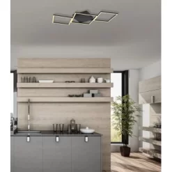 Globo LED-Deckenleuchte Kurio 1-flammig Schwarz Matt 798 X 500 X 53 Mm