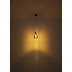 Globo Pendelleuchte Fanni 1-flammig Schwarz Matt-Rauchfarben 150 X 1200 Mm -Lampe Geschäft 9007371430611 3749 S 03
