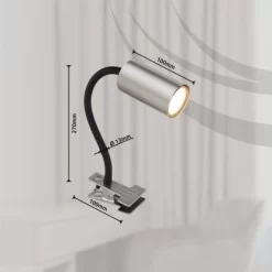 Globo Klemmstrahler Robby 1-flammig Nickel Matt 290 X 100 X 415 Mm 7 Globo Klemmstrahler Robby 1-flammig Nickel Matt 290 X 100 X 415 Mm -Lampe Geschäft 9007371430888 3749 S 03