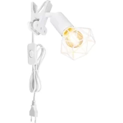 Globo Klemmstrahler Xara I 1-flammig Weiß Matt 170 X 92 X 180 Mm -Lampe Geschäft 9007371432103 3749 S 04