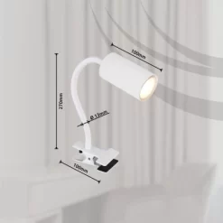 Globo Klemmstrahler Robby 1-flammig Weiß Matt 290 X 100 X 415 Mm -Lampe Geschäft 9007371433889 3749 S 03