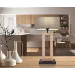 Globo Tischlampe Ossi 1-flammig Schwarz Matt 300 X 150 X 550 Mm