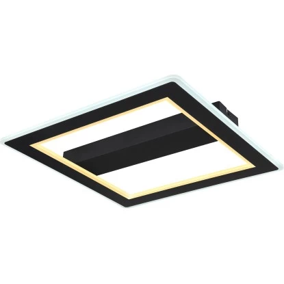 Globo LED-Deckenleuchte Mattia 1-flammig Schwarz Matt 450 X 450 X 50 Mm 2 Globo LED-Deckenleuchte Mattia 1-flammig Schwarz Matt 450 X 450 X 50 Mm – Bild 2