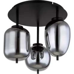 Globo Deckenleuchte Blacky 3-flammig Schwarz Matt-Rauchfarben 460 X 360 Mm 5 Globo Deckenleuchte Blacky 3-flammig Schwarz Matt-Rauchfarben 460 X 360 Mm -Lampe Geschäft 9007371439485 3749 S 02