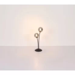 Globo Tischlampe Jorge 2-flammig Schwarz Matt-Rauchfarben 190 X 150 X 480 Mm -Lampe Geschäft 9007371440184 3749 S 05