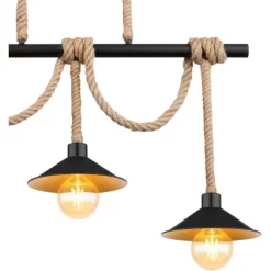 Globo Pendelleuchte Diana 3-flammig Schwarz Matt 825 X 220 X 1200 Mm -Lampe Geschäft 9007371442119 3749 CU 01