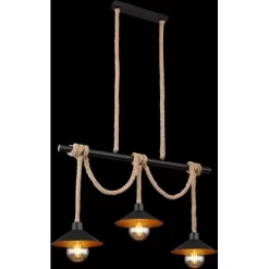 Globo Pendelleuchte Diana 3-flammig Schwarz Matt 825 X 220 X 1200 Mm -Lampe Geschäft 9007371442119 3749 S 02