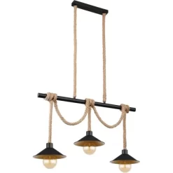 Globo Pendelleuchte Diana 3-flammig Schwarz Matt 825 X 220 X 1200 Mm -Lampe Geschäft 9007371442119 3749 S 03