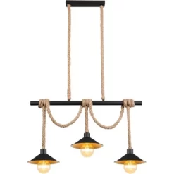 Globo Pendelleuchte Diana 3-flammig Schwarz Matt 825 X 220 X 1200 Mm -Lampe Geschäft 9007371442119 3749 S 04