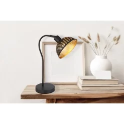 Globo Tischlampe Lenna 1-flammig Schwarz Matt 300 X 185 X 450 Mm