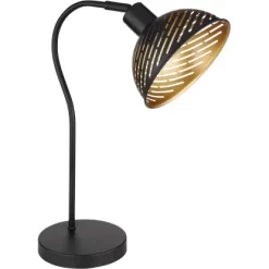 Globo Tischlampe Lenna 1-flammig Schwarz Matt 300 X 185 X 450 Mm -Lampe Geschäft 9007371442393 3749 S 03