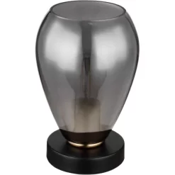 Globo Tischlampe Fanni 1-flammig Schwarz Matt-Rauchfarben 150 X 235 Mm 9 Globo Tischlampe Fanni 1-flammig Schwarz Matt-Rauchfarben 150 X 235 Mm -Lampe Geschäft 9007371442799 3749 S 02