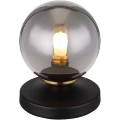 Globo Tischlampe Jorge 1-flammig Schwarz Matt-Rauchfarben 100 X 130 Mm 10 Globo Tischlampe Jorge 1-flammig Schwarz Matt-Rauchfarben 100 X 130 Mm -Lampe Geschäft 9007371443185 3749 S 01