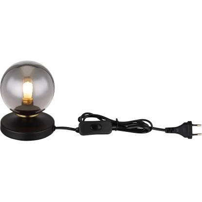 Globo Tischlampe Jorge 1-flammig Schwarz Matt-Rauchfarben 100 X 130 Mm 6 Globo Tischlampe Jorge 1-flammig Schwarz Matt-Rauchfarben 100 X 130 Mm – Bild 6