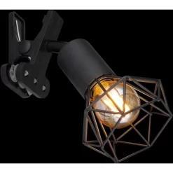 Globo Klemmstrahler Xara I 1-flammig Schwarz Matt 170 X 92 X 180 Mm -Lampe Geschäft 9007371443949 3749 S 02