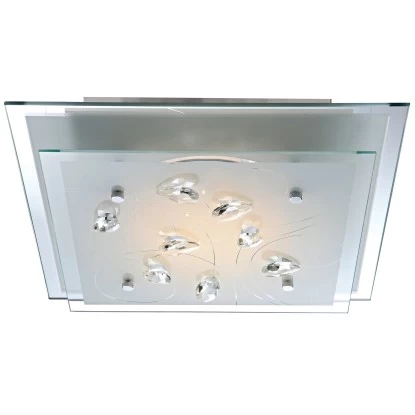 Globo LED-Deckenleuchte Mit Kristallen EEK: A 1 Globo LED-Deckenleuchte Mit Kristallen EEK: A