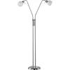 Trio LED-Stehleuchte 2-flammig Nickel Matt